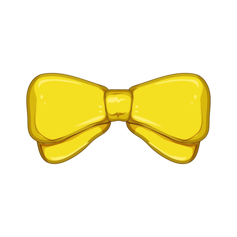 tape gold bow cartoon illustration vector
