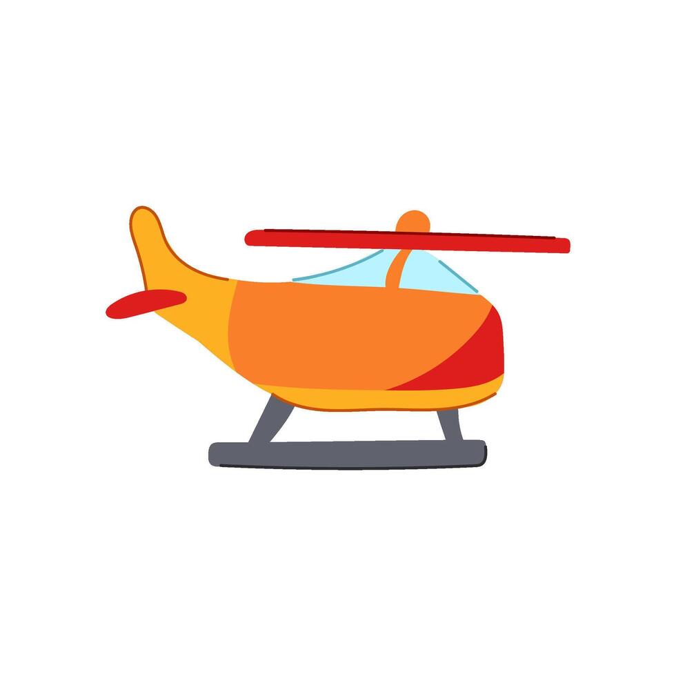 plane helicopter toy cartoon illustration vector