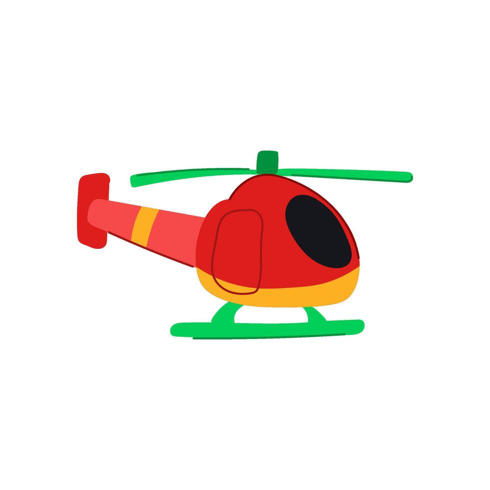 boy helicopter toy cartoon illustration vector