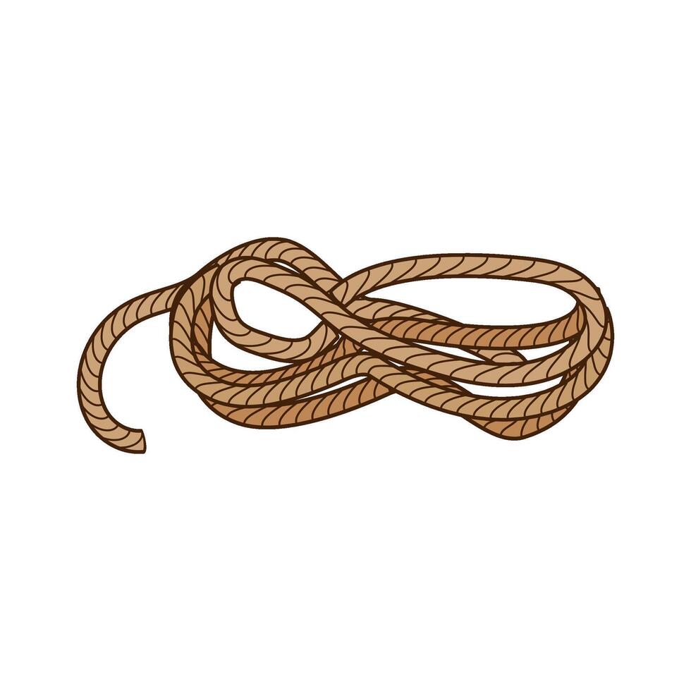cord lasso cartoon illustration vector