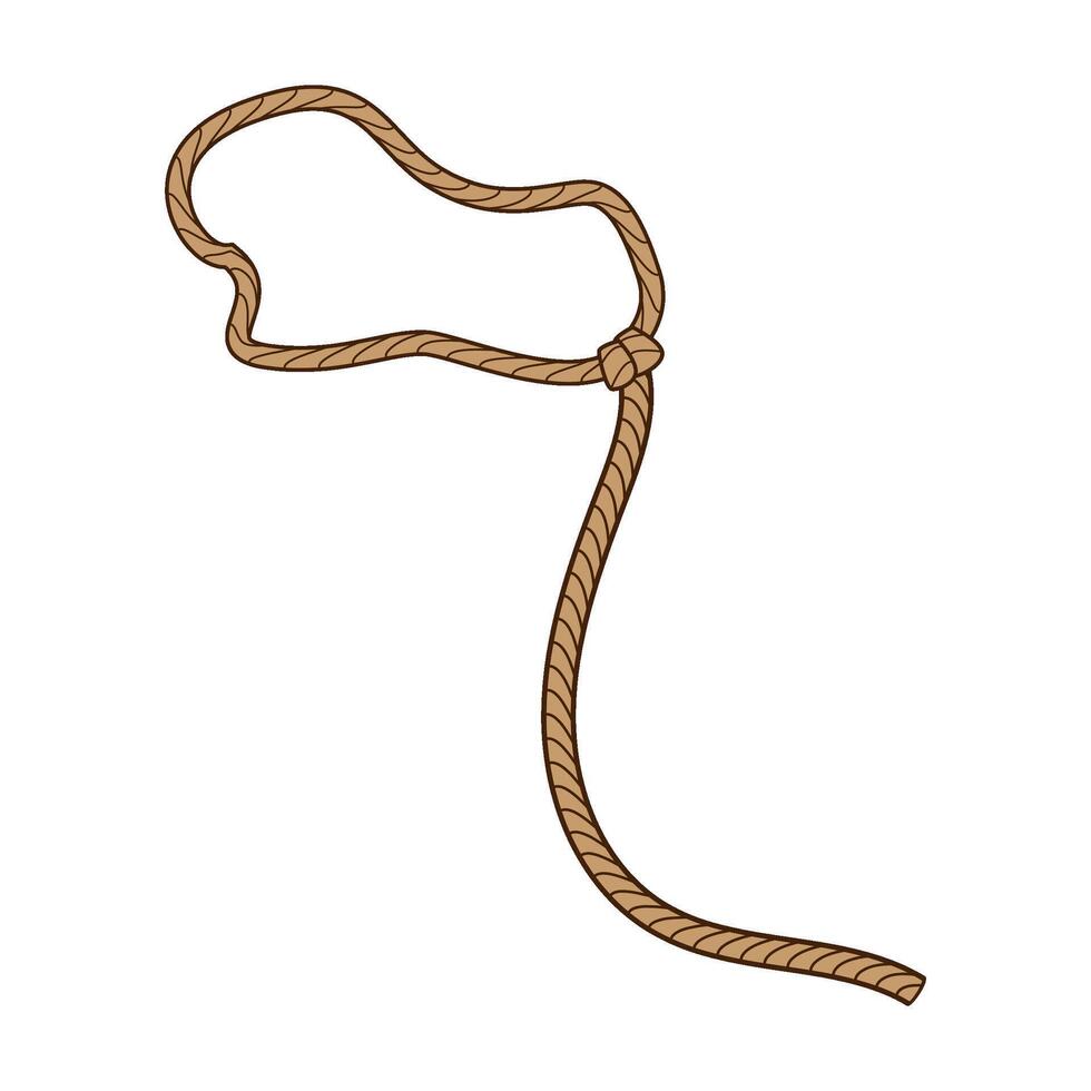 circle lasso cartoon illustration vector
