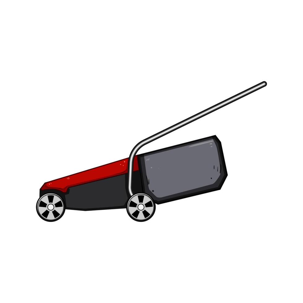 equipment lawn mower cartoon illustration vector