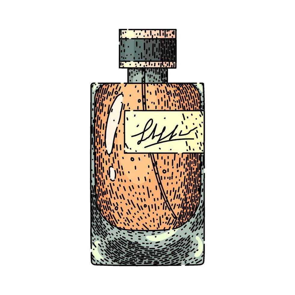 spray perfum bottle male sketch hand drawn vector