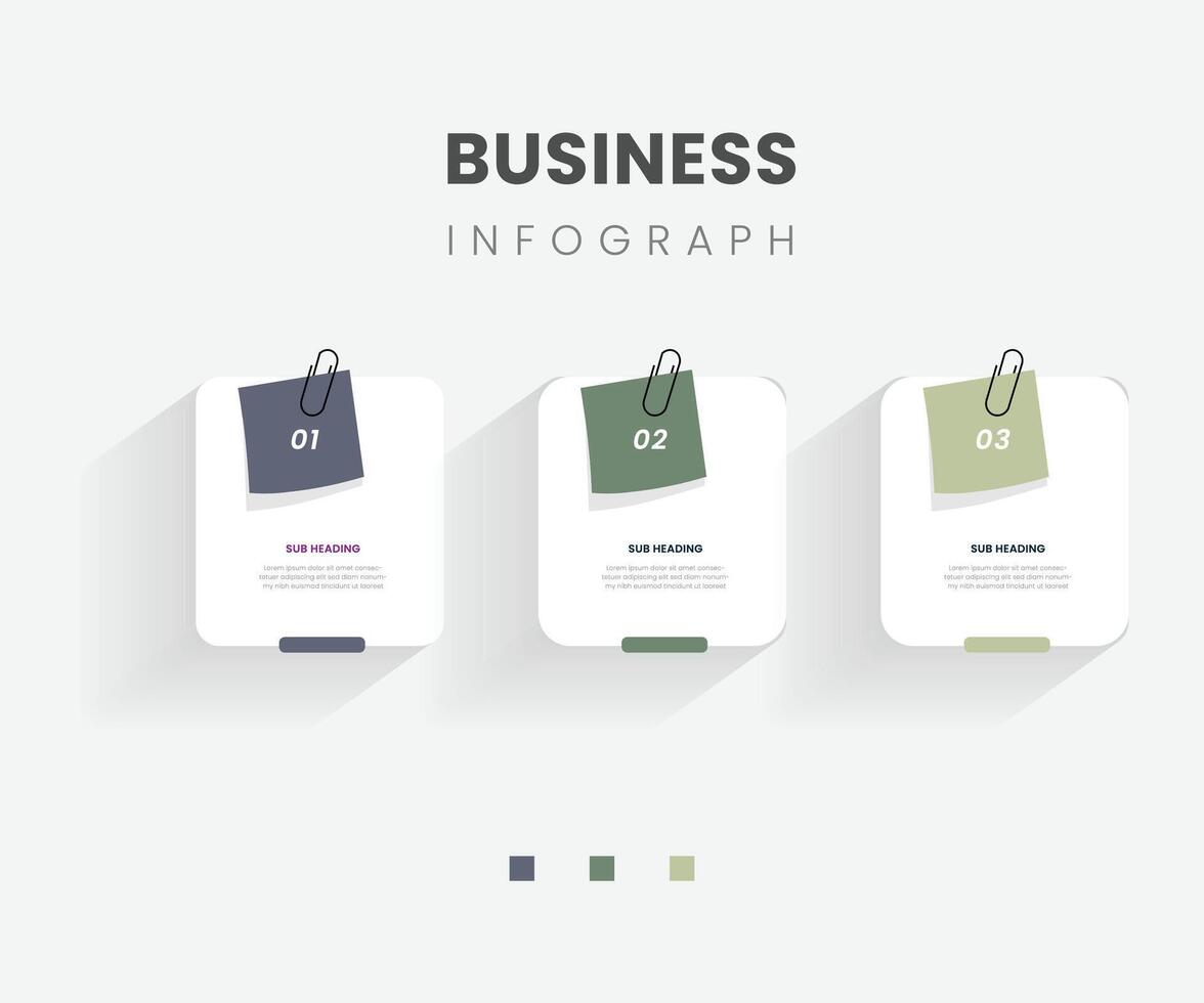 infographic design template with 3 options or steps free illustration vector