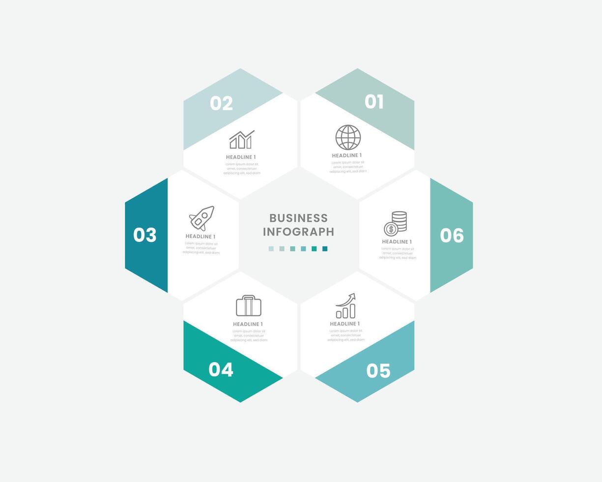 Infographic elements for business illustration in modern style. free illustration vector
