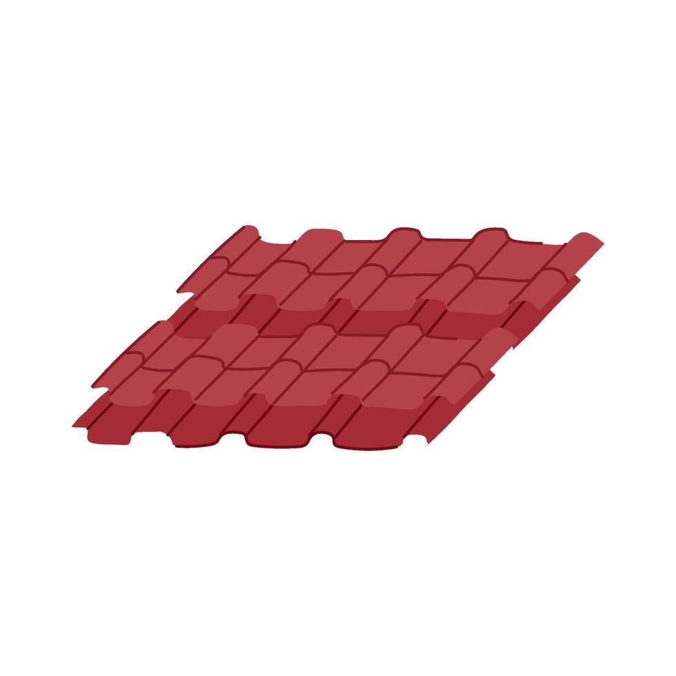 construction roof tile cartoon illustration vector