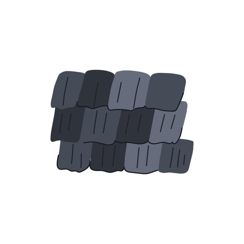 texture roof tile cartoon illustration vector