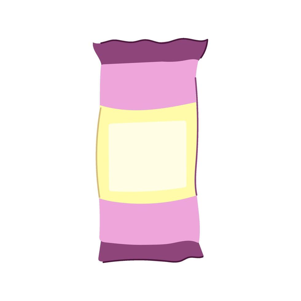 pouch snack pack cartoon illustration vector