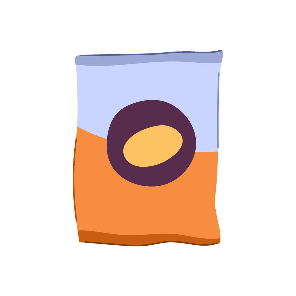 box snack pack cartoon illustration vector