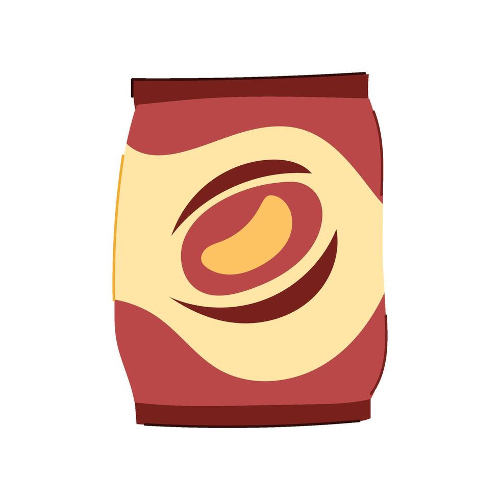 plastic snack pack cartoon illustration vector