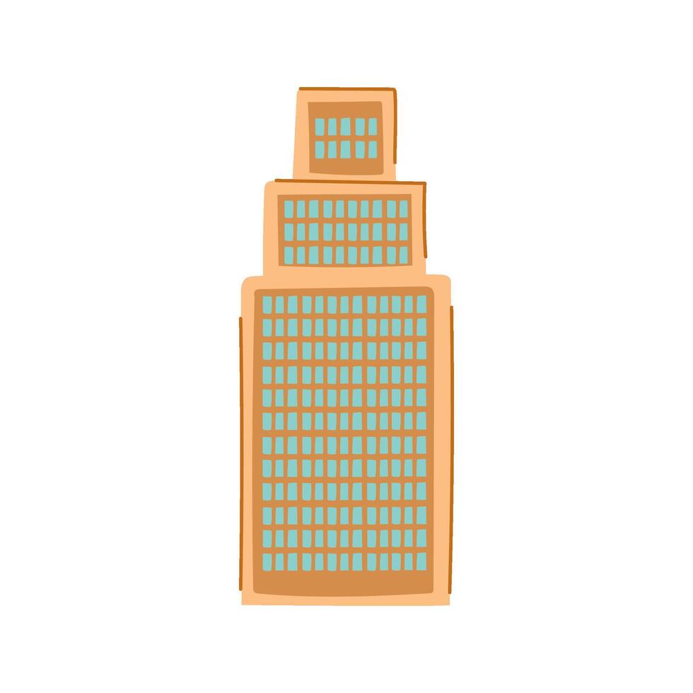 construction skyscraper cartoon illustration vector