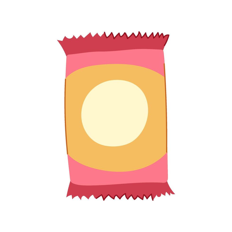 candy snack pack cartoon illustration vector