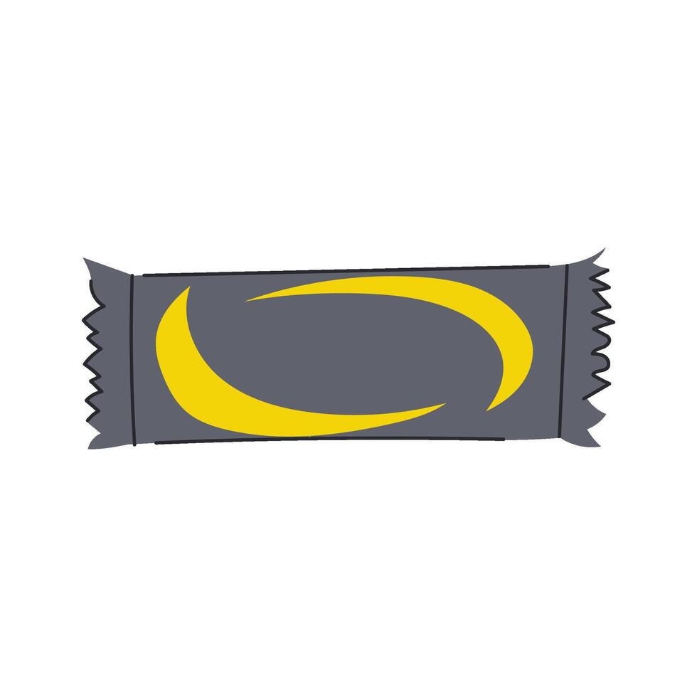 foil snack pack cartoon illustration vector
