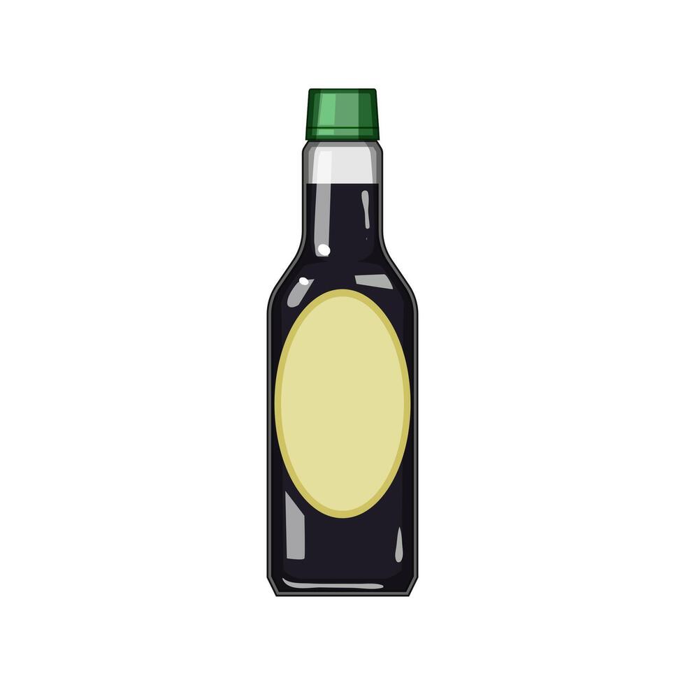 mustard soy sauce cartoon illustration vector