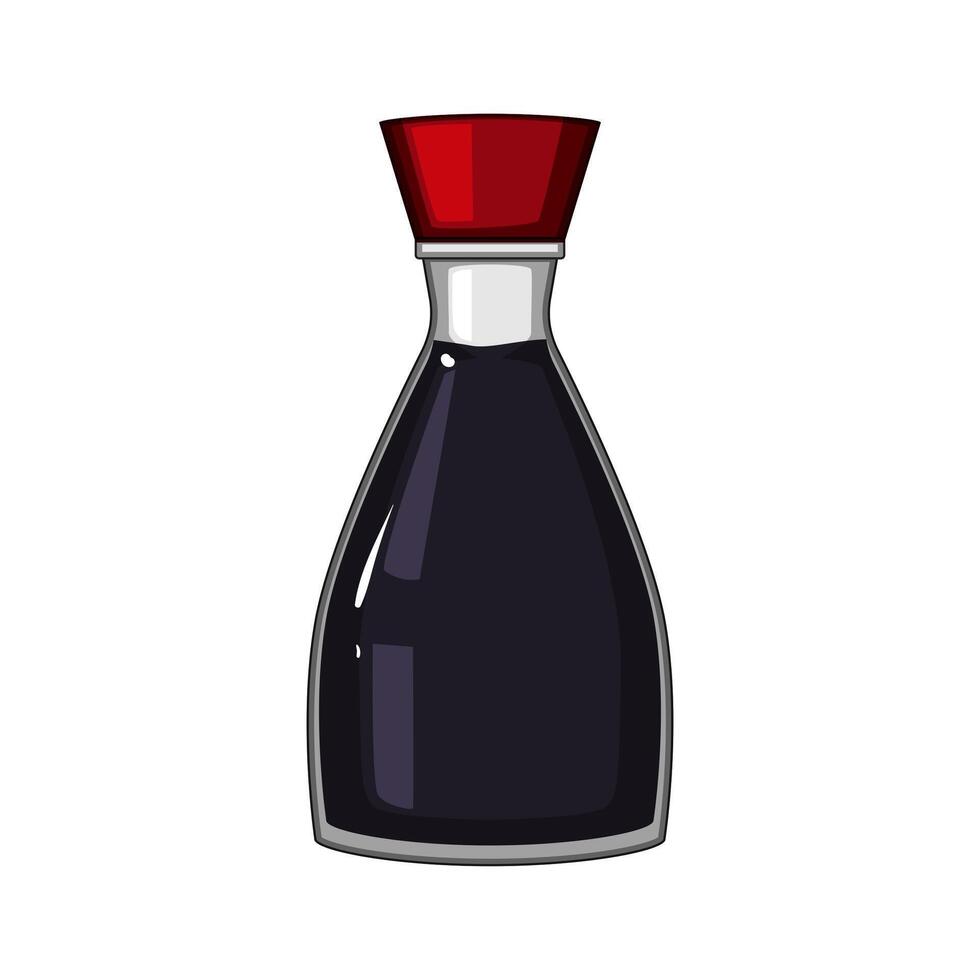 teriyaki soy sauce cartoon illustration vector