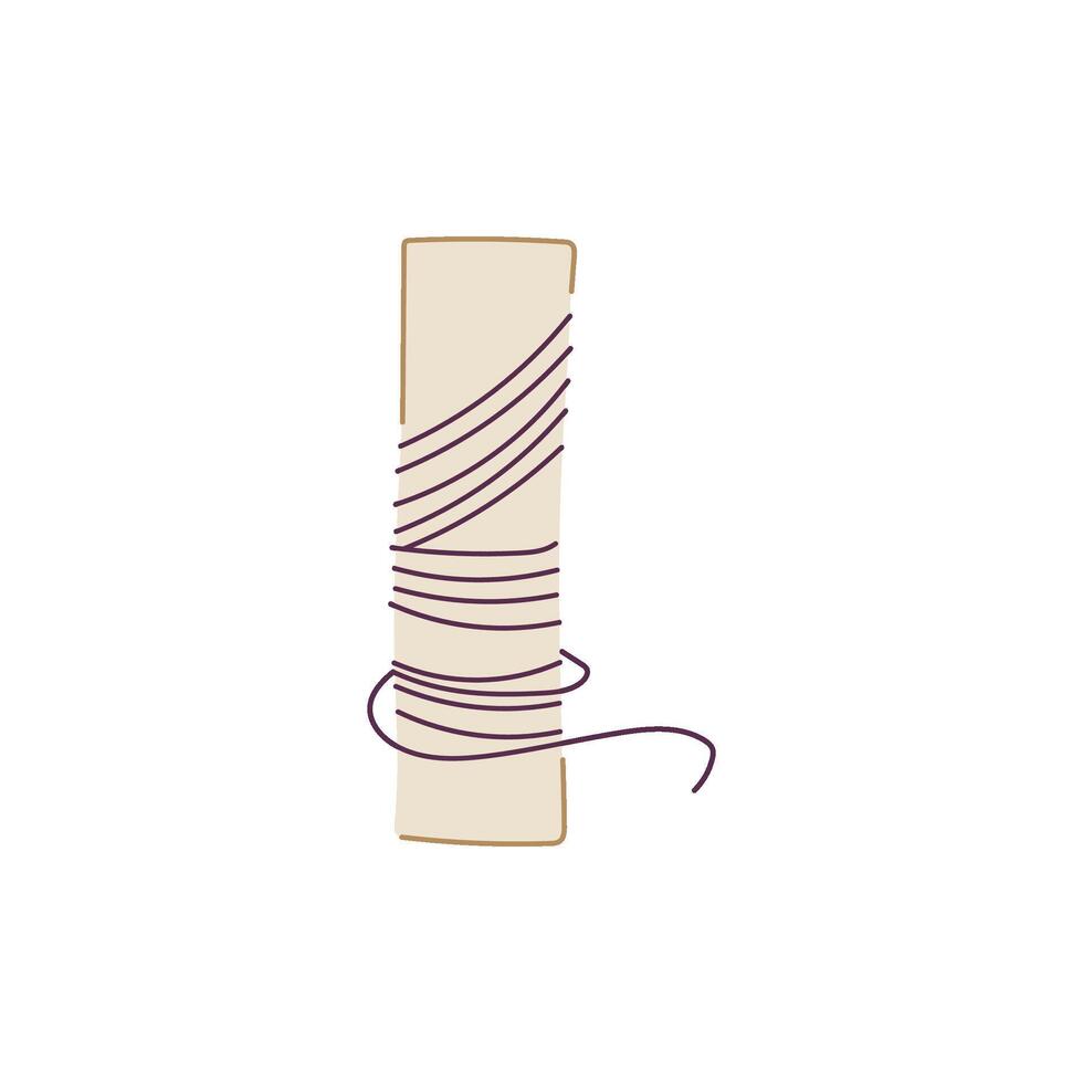 embroidery thread spool cartoon illustration vector
