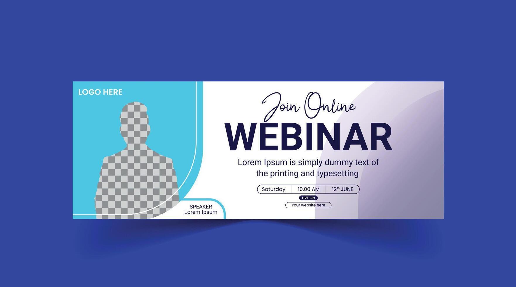 Business Webinar banner template design for social media vector