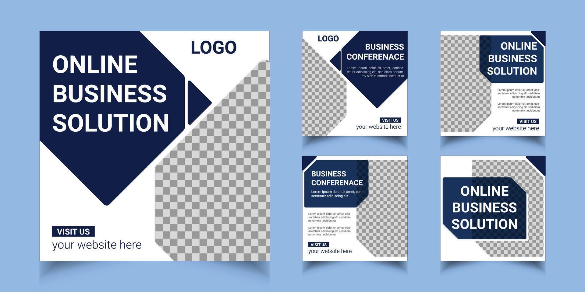 Business Webinar banner template design for social media posts, business webinar banner vector