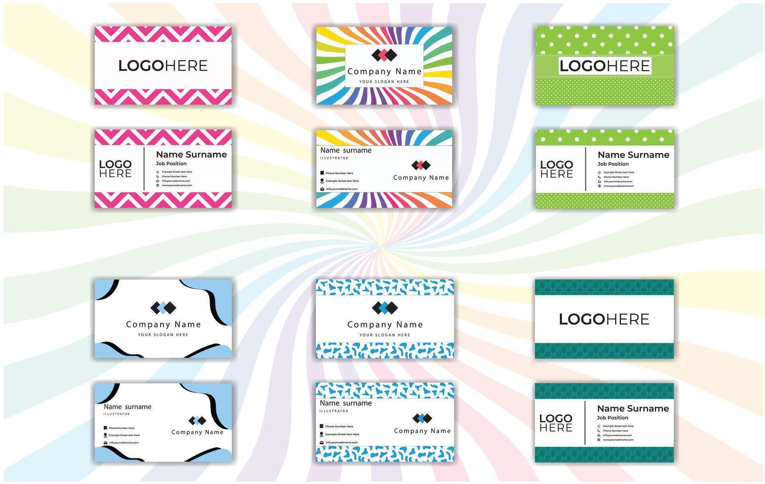 Print Stylish Business Card Design Pro . vector