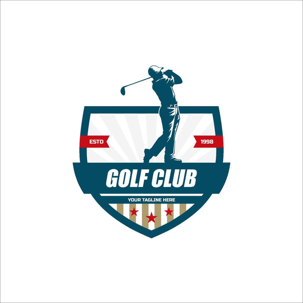 golf logo template, golfer design vector
