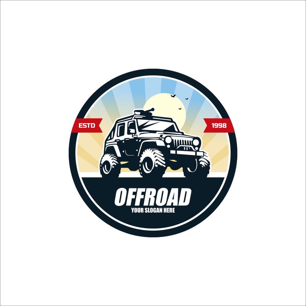 Off road pickup truck design elements illustration. vector