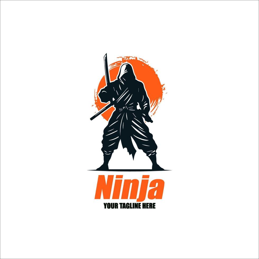 Ninja mascot logo template, Creative Ninja logo design concepts. illustration vector