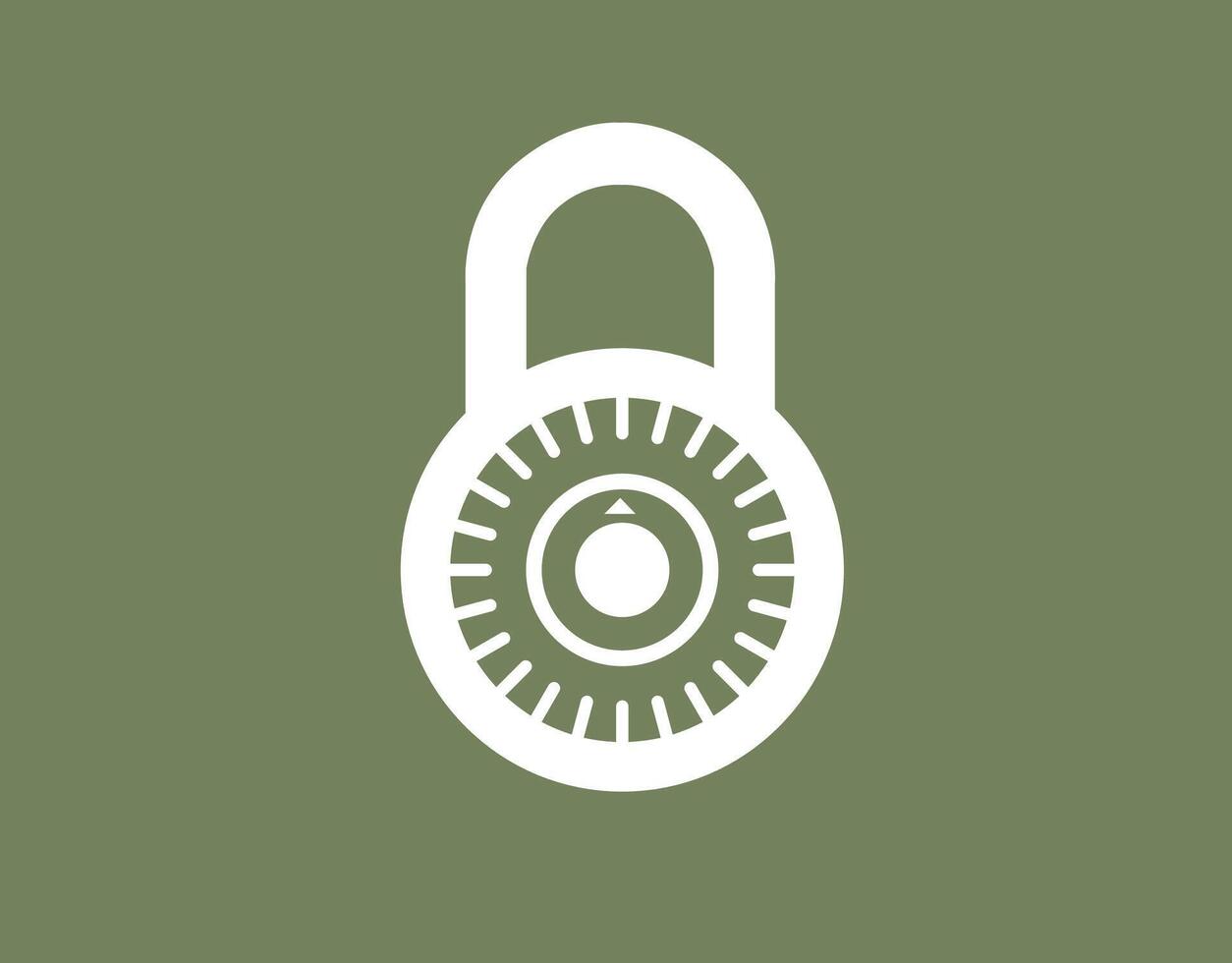old Lockpad sign with locking guide numbers vector