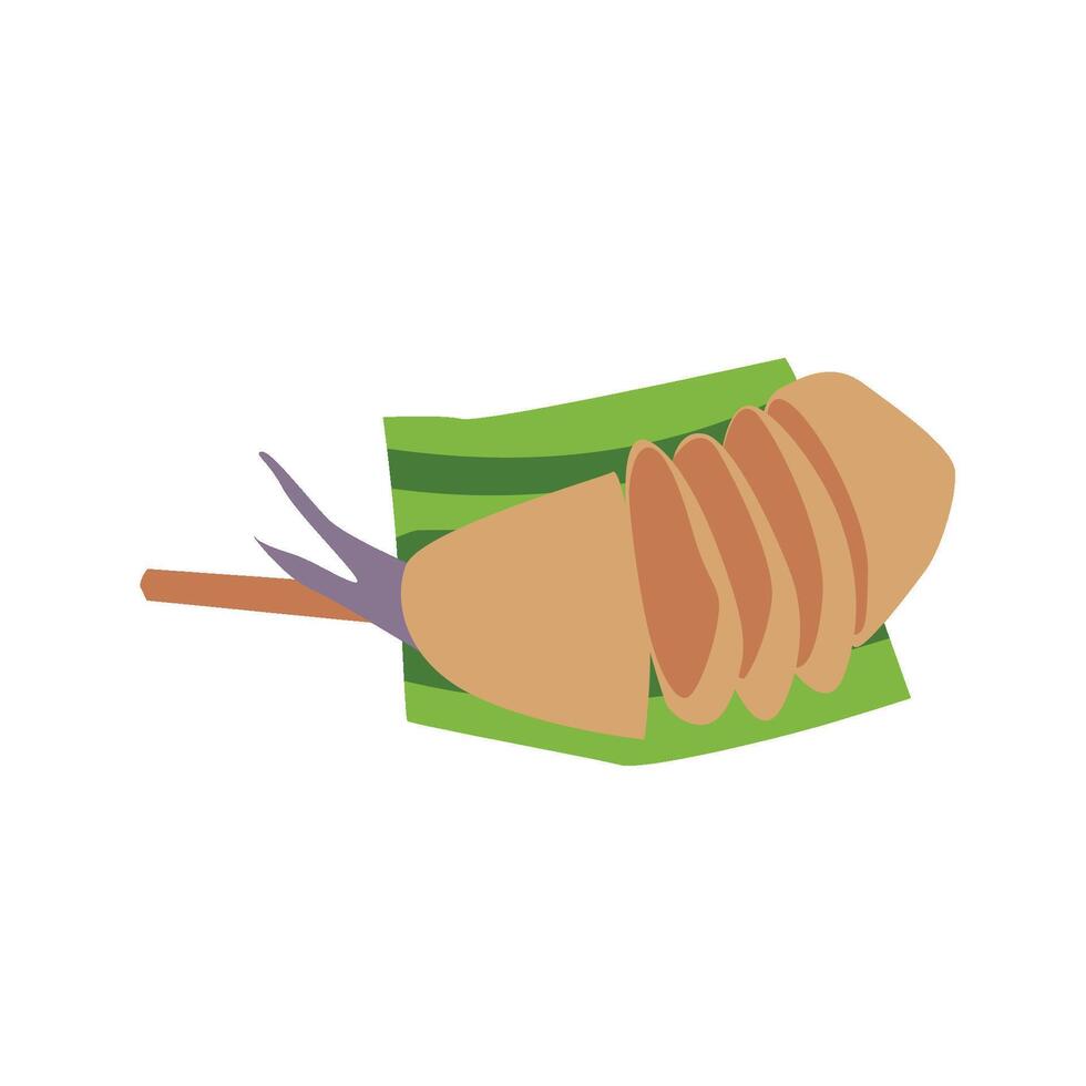 Sundanese Culinary Illustration Set Sate bandeng vector