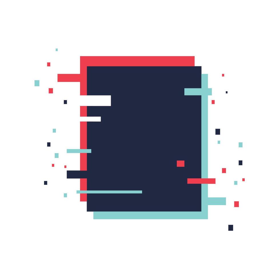 Geometric Glitch Set Collection vector