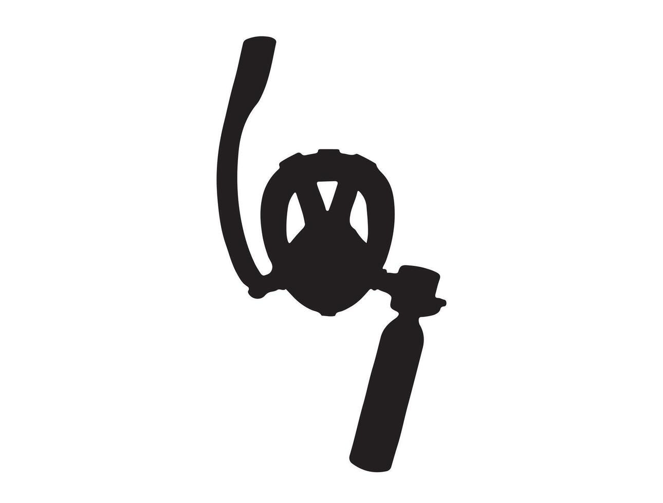 Snorkel diving mask silhouette on white background vector