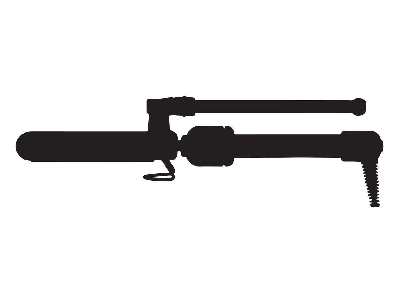 Curling iron silhouette vector