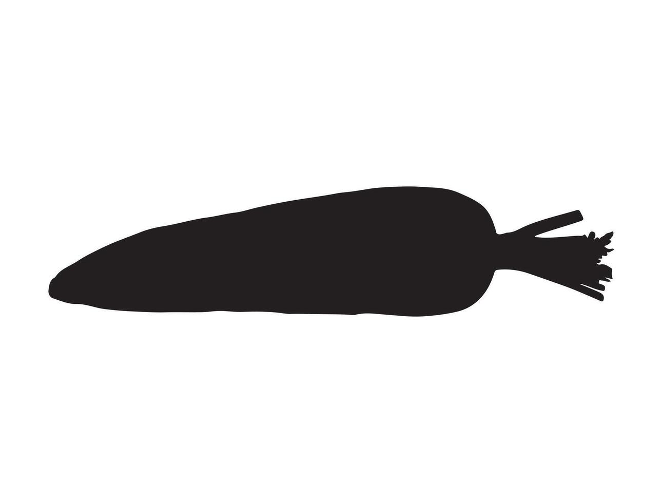 Carrot silhouette on white background vector