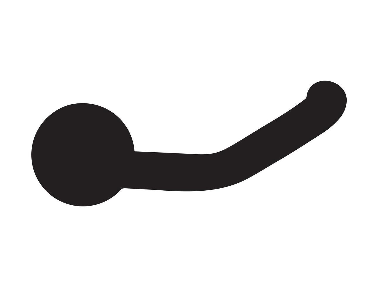 Door handle silhouette on white background vector
