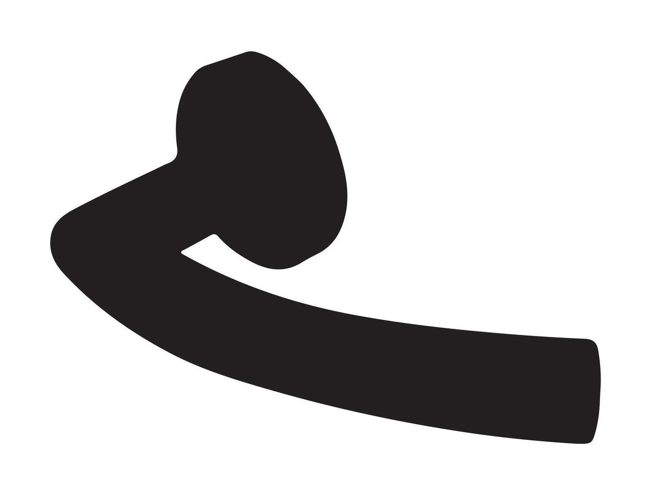 Door handle silhouette on white background vector