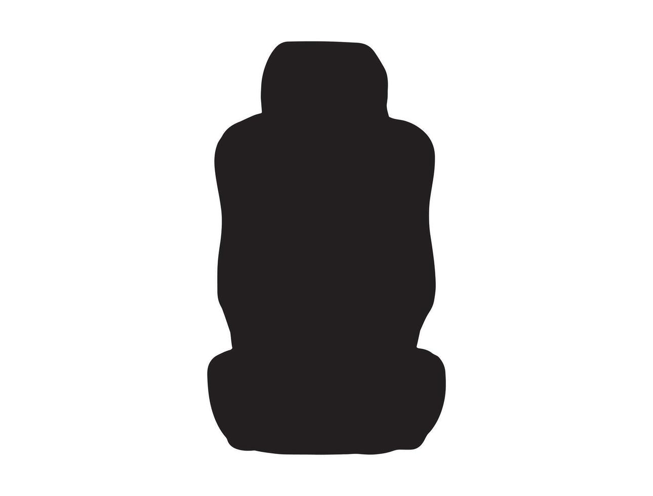 CAR SEAT SILHOUETTE ON WHITE BACKGROUND vector