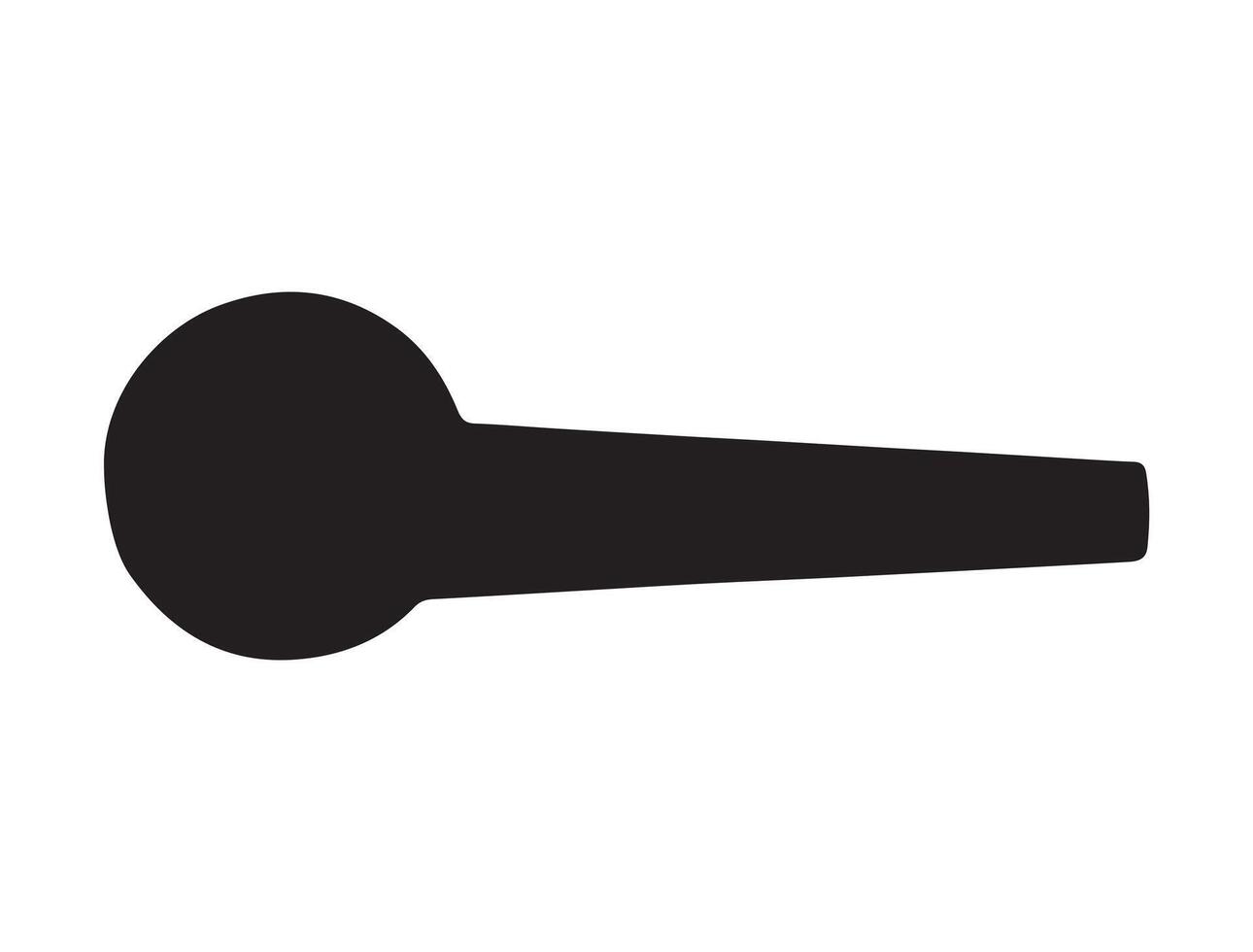 Door handle silhouette on white background vector