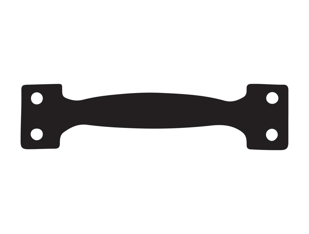 Door handle silhouette on white background vector