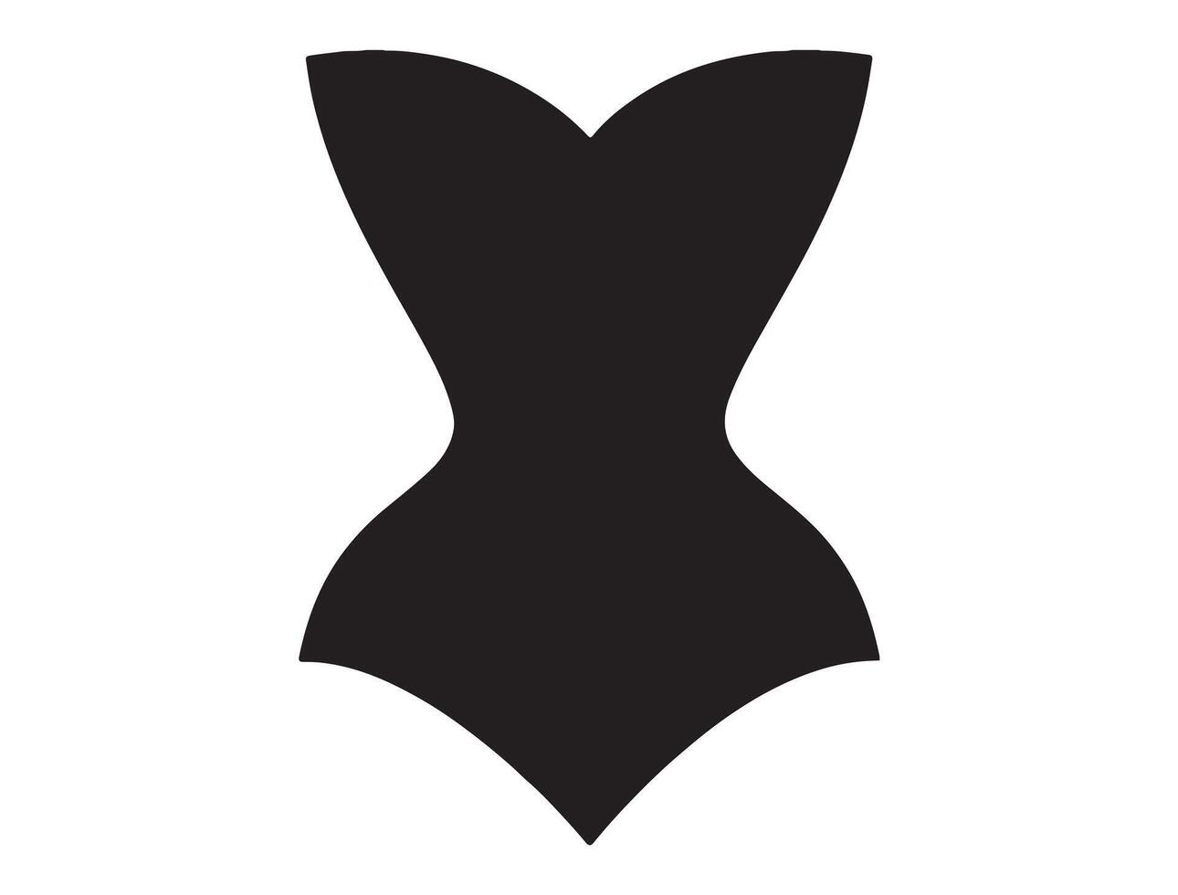 Corset silhouette on white background vector