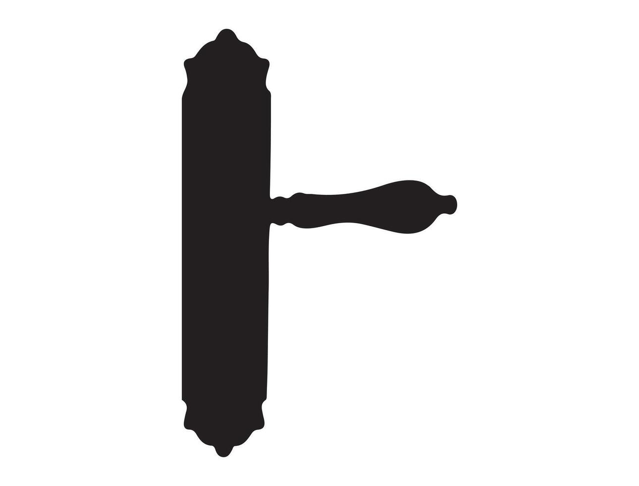 Door lock silhouette on white background vector