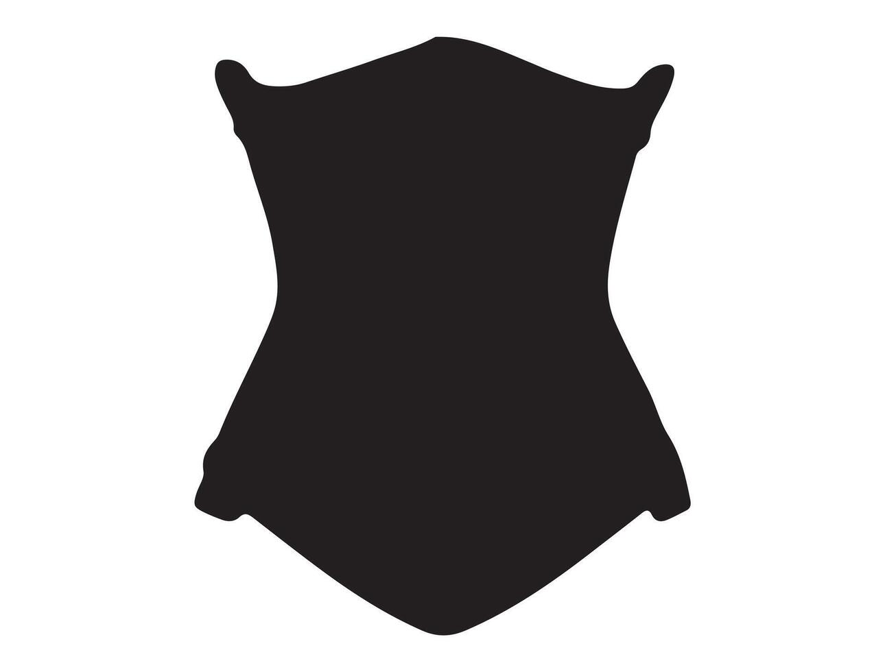 Corset silhouette on white background vector