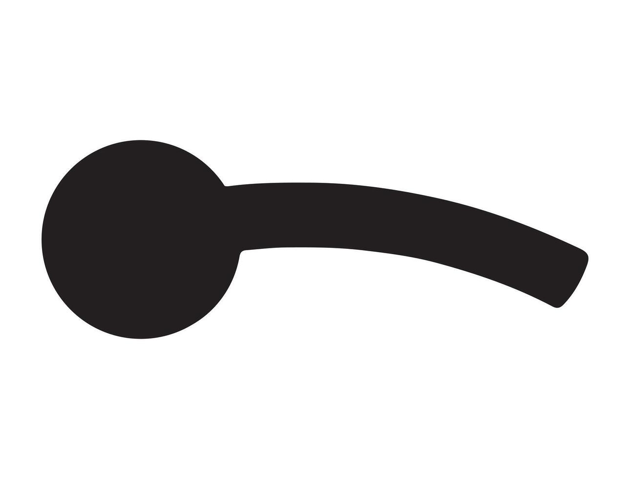 Door handle silhouette on white background vector