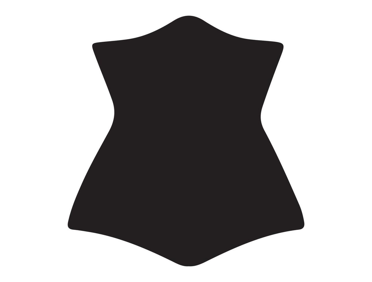 Corset silhouette on white background vector