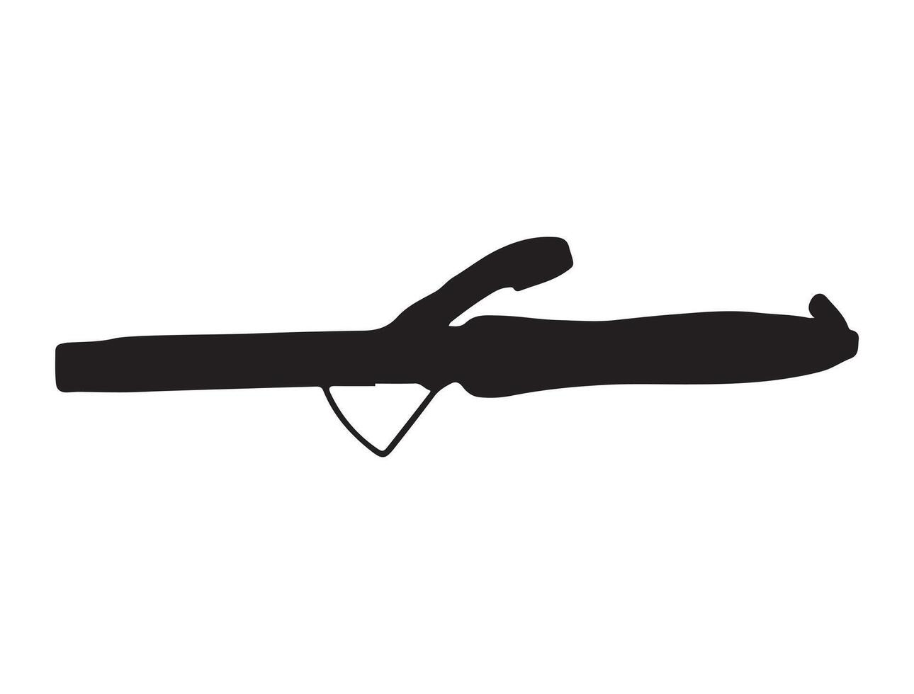 Curling iron silhouette vector