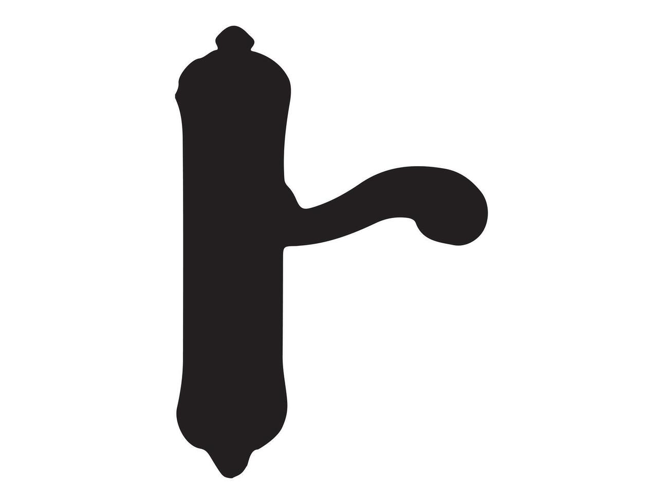 Door lock silhouette on white background vector