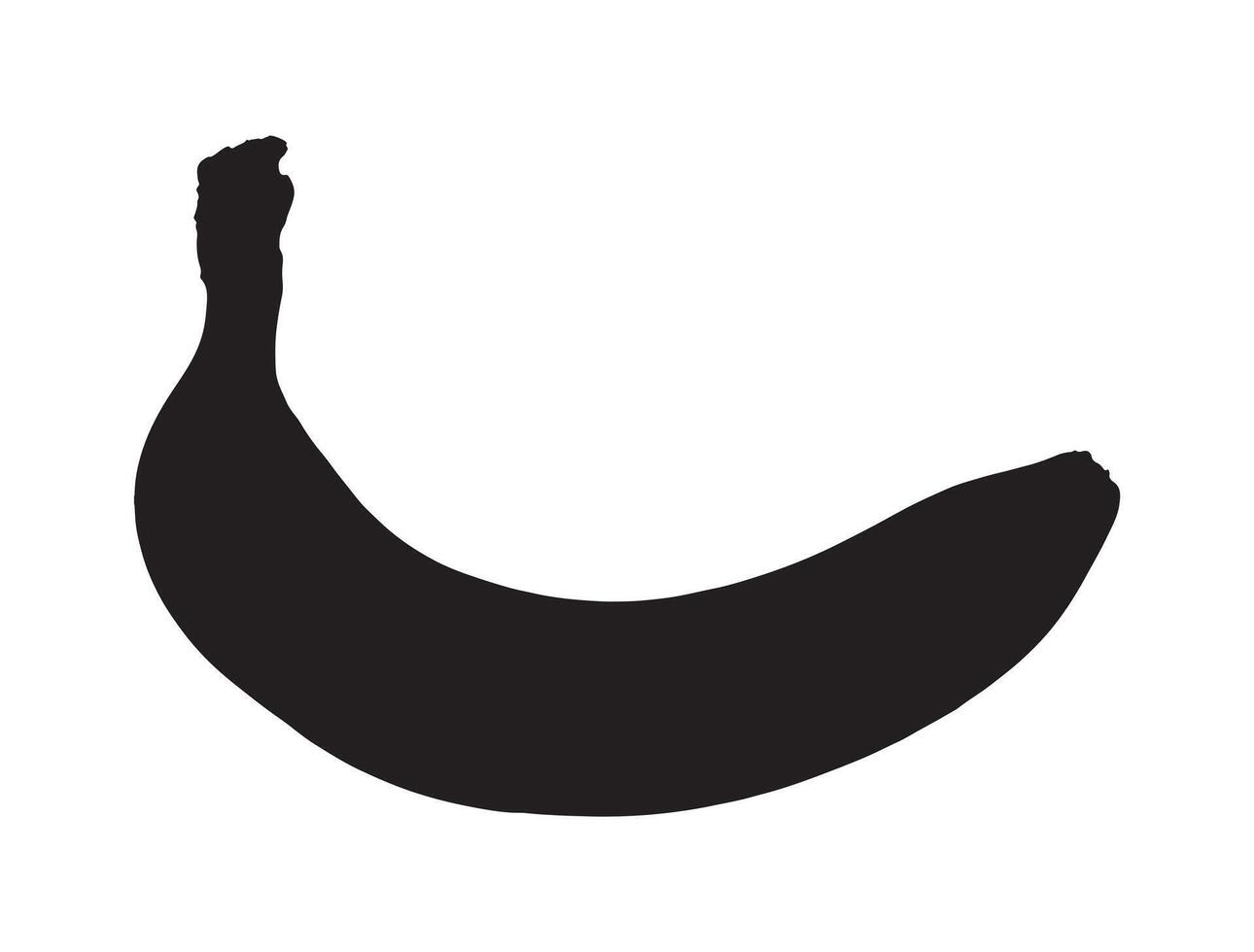 Banana silhouette on white background vector