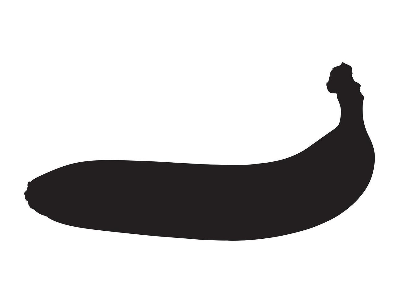 Banana silhouette on white background vector