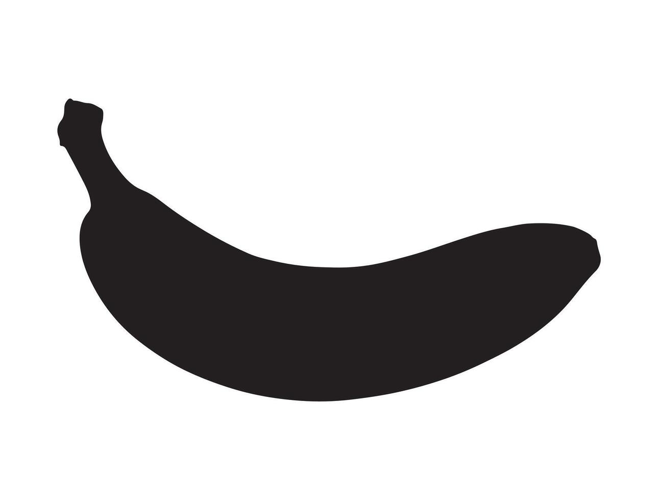 Banana silhouette on white background vector