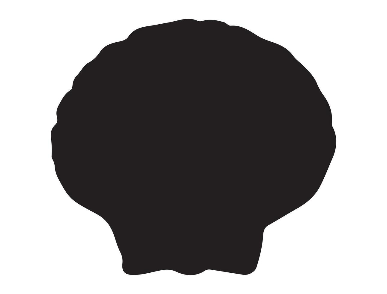 Seashell silhouette on white background vector