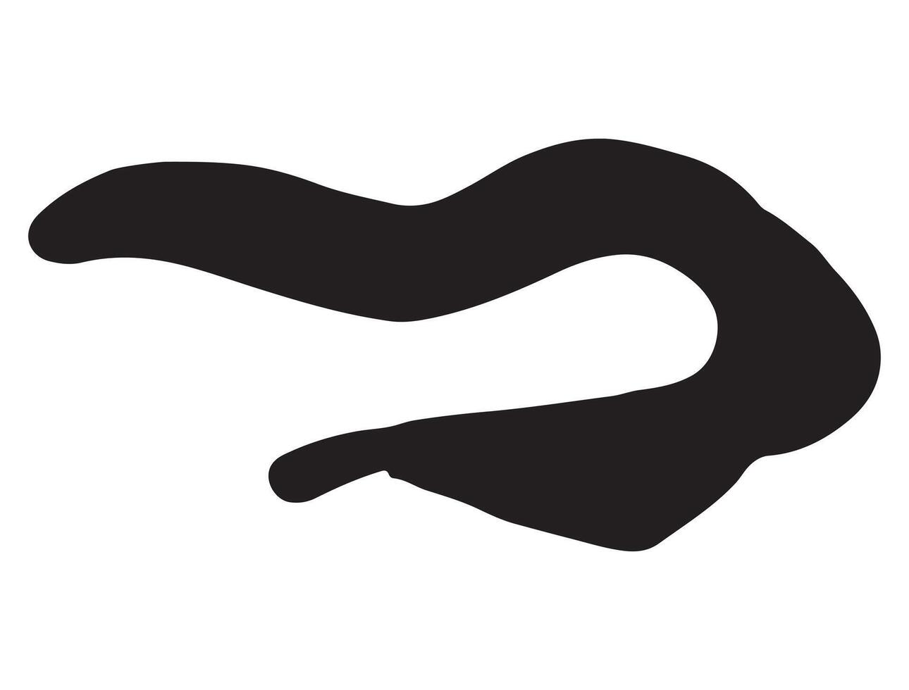 Sea lamprey silhouette vector