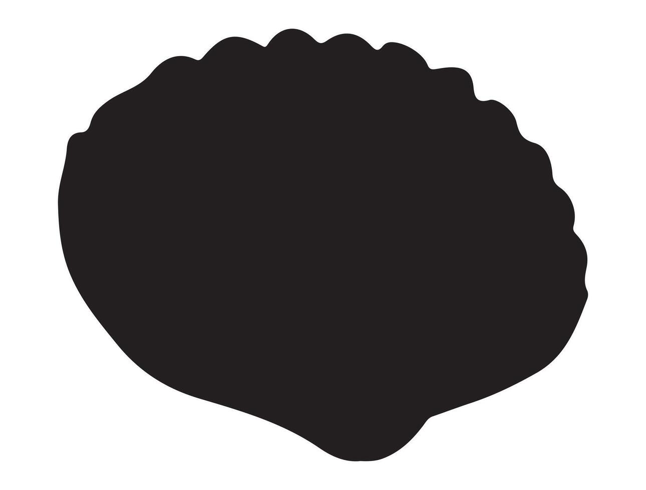 Seashell silhouette on white background vector
